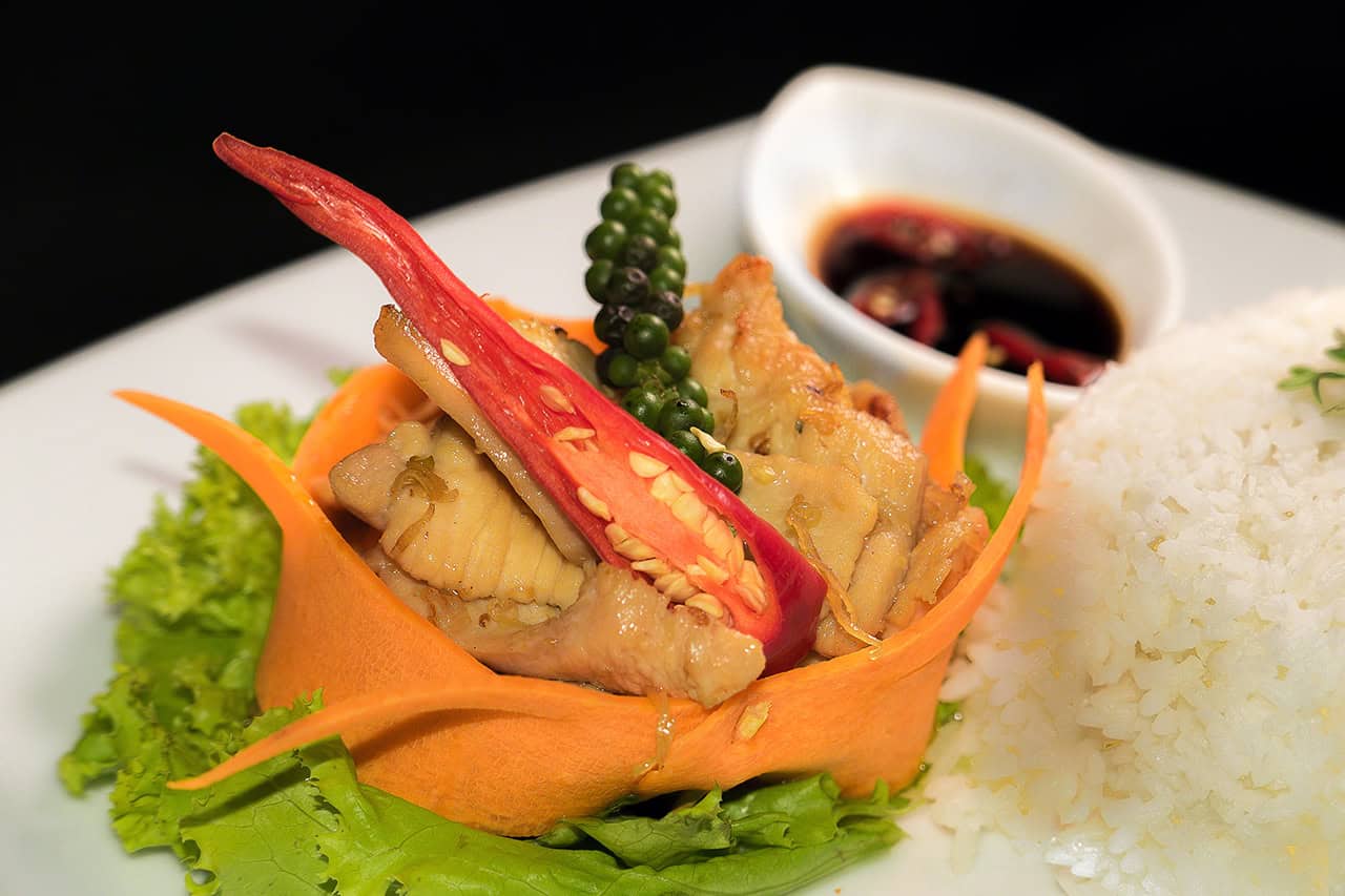 Fried seafood seasoned with Kampot pepper served at Canvas & Orchids Retreat in Cambodia